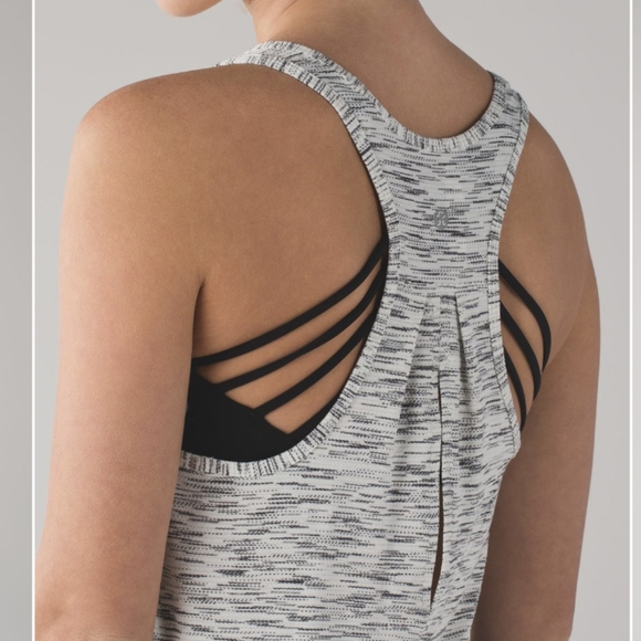 Lululemon Salute the Sun Singlet II Tiger Space Dye Black White - Picture 6 of 12